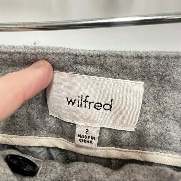 Aritzia Wilfred Jallade Grey Wool Crop Pants Size 2 - Picture 5 of 13